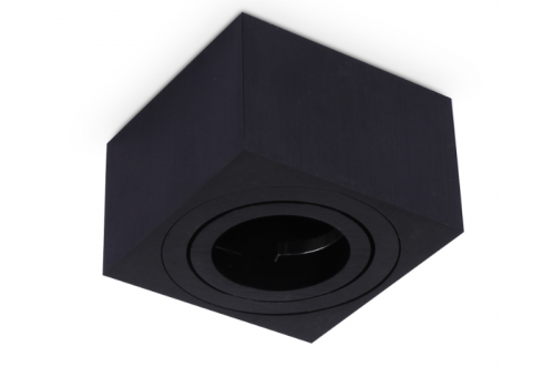 GU10 Spot Light Square Black Swivel
