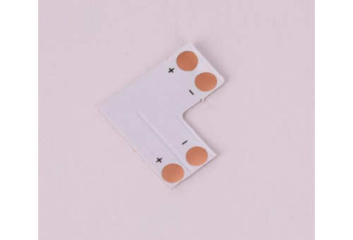 Avide LED Szalag 12-24V L sarok elem, forr.mentes, fehér-2eres, 8mm (10 db-os csom.)