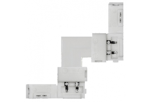Avide LED Szalag 12-24V L sarok elem, forr.mentes, fehér-2eres, 10mm (10 db-os csom.)