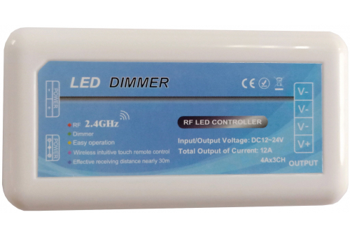 LED Strip 12-24V  144W Dimmer 4 Zone Controller