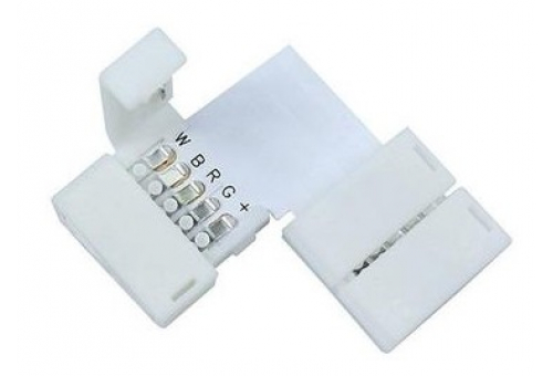 Avide LED Szalag 12-24V L sarok elem, forr.mentes, RGB+W-5 eres, 10mm (10 db-os csom.)