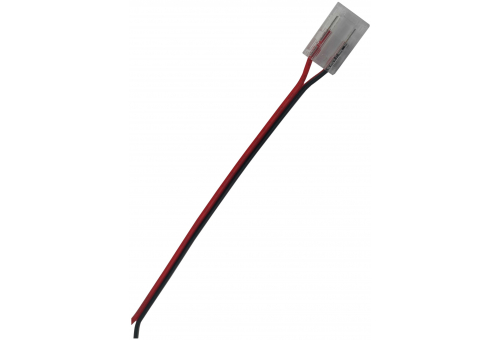 Avide C-LED Szalag 12-24V csatlakozó, forr.mentes, fehér-2eres, 10mm/150mm (10 db-os csom.)