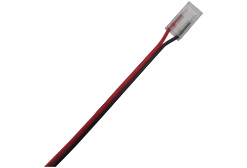 Avide LED Szalag 12-24V csatlakozó, forr.mentes, fehér-2eres, 8mm/150mm (10 db-os csom.)