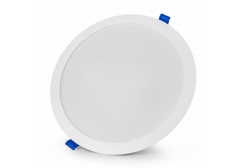 LED Ceiling Lamp Recessed Panel Round Plastic 18W NW