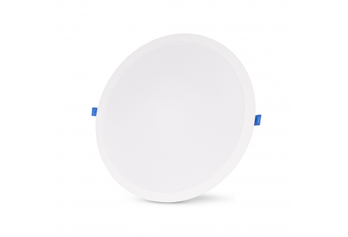 LED Ceiling Lamp Recessed Panel Round Plastic 24W WW
