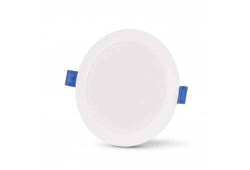 LED Ceiling Lamp Recessed Panel Round Plastic 9W WW